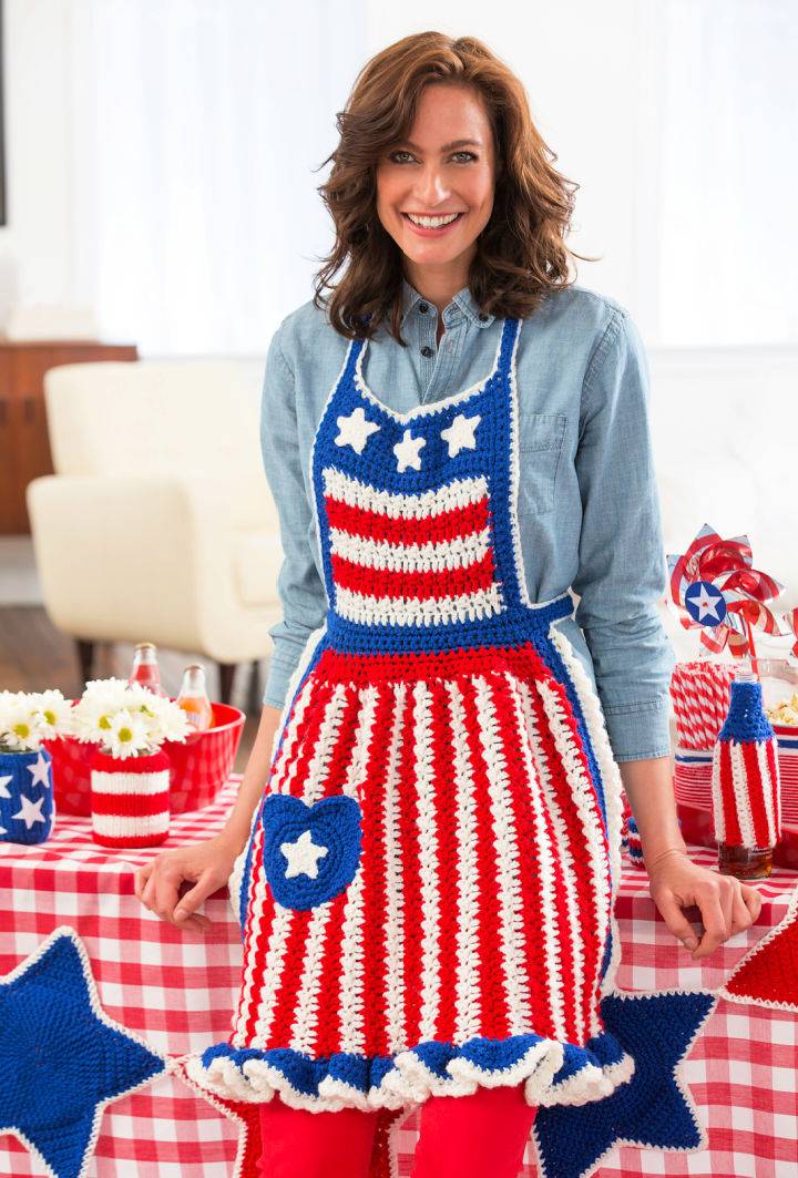Best Betsy Ross Patriotic Apron Crochet Pattern