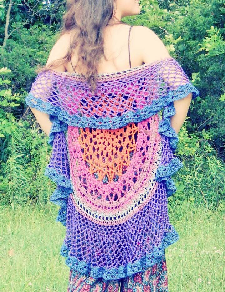 Best Lotus Mandala Circular Vest Crochet Pattern