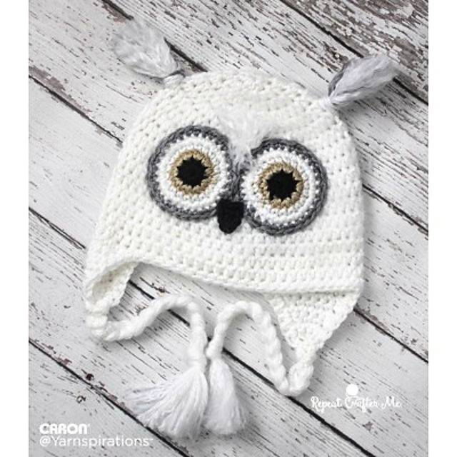 Best Snowy Owl Earflap Hat Crochet Pattern