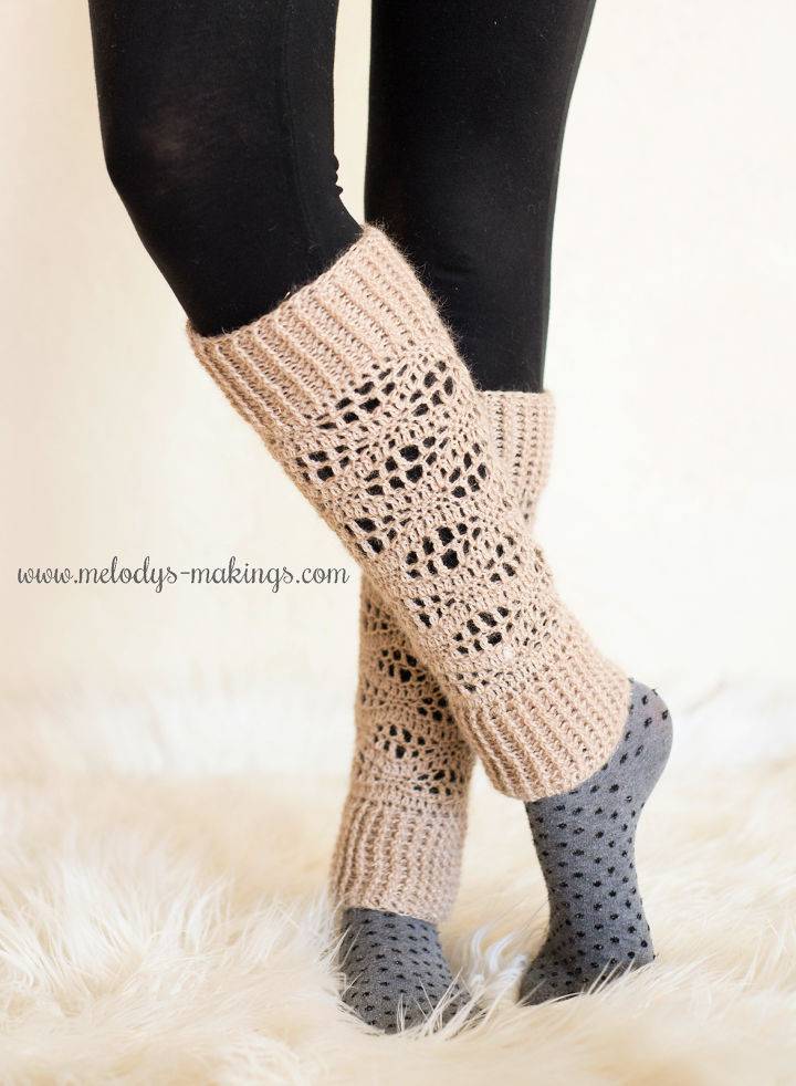 Crochet Leg Warmers - Peppermint Candy - Stitches n Scraps