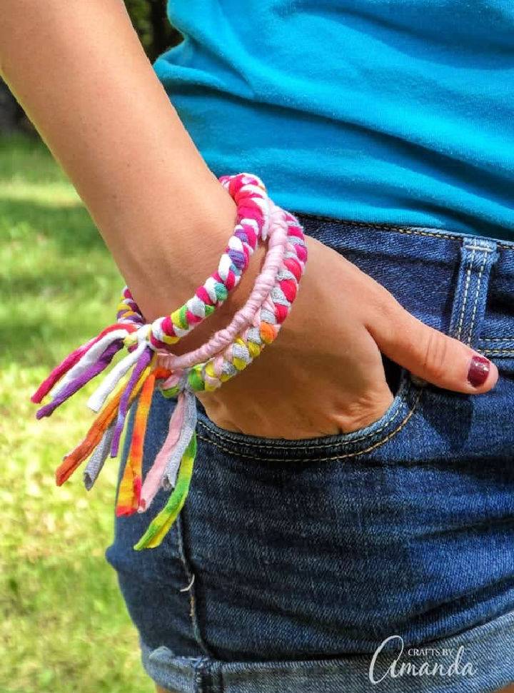 Bracelet From Recycled T Shirts
