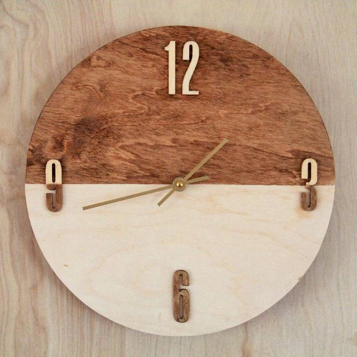 Building a Stained Plywood Wall Clock
