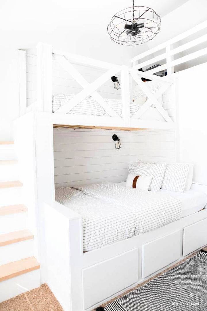 DIY Built-in Bunk Beds With Stairs