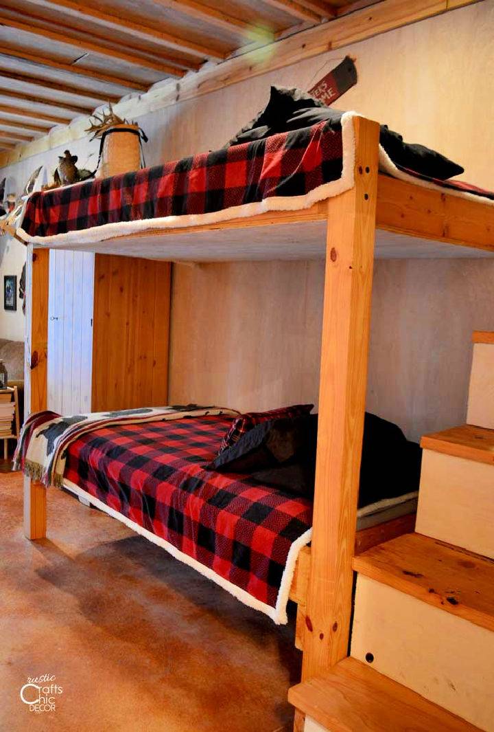 Handmade Bunk Beds With Stairs - Step-by-Step