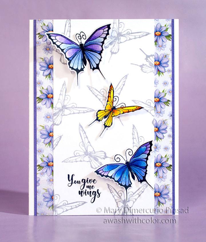 DIY Butterfly Card With Prismacolor Pencils