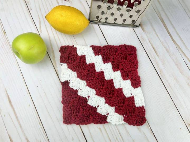 C2c Crochet Diagonal Dishcloth Pattern