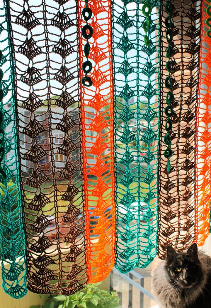 Colorful Crochet Curtain - Free Pattern