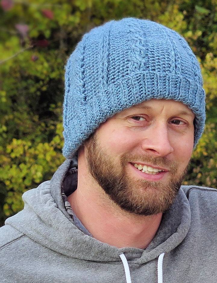 Cool Crochet Cabled Beanie for Men Pattern