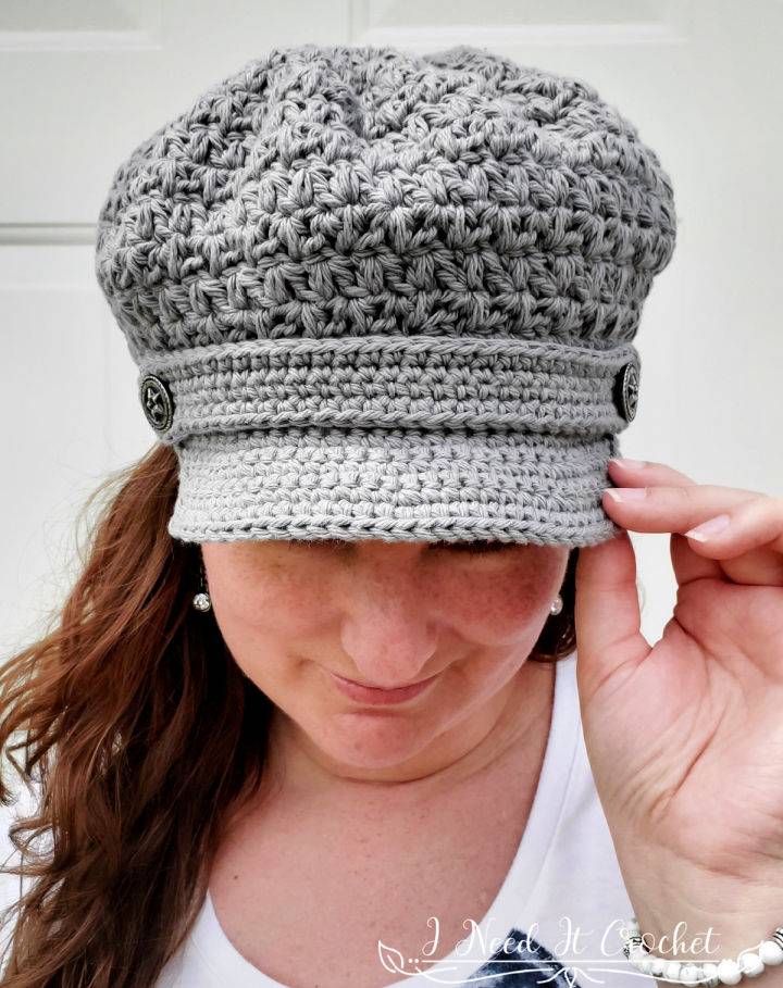 Cool Crochet Mixed Cluster Newsboy Hat Pattern