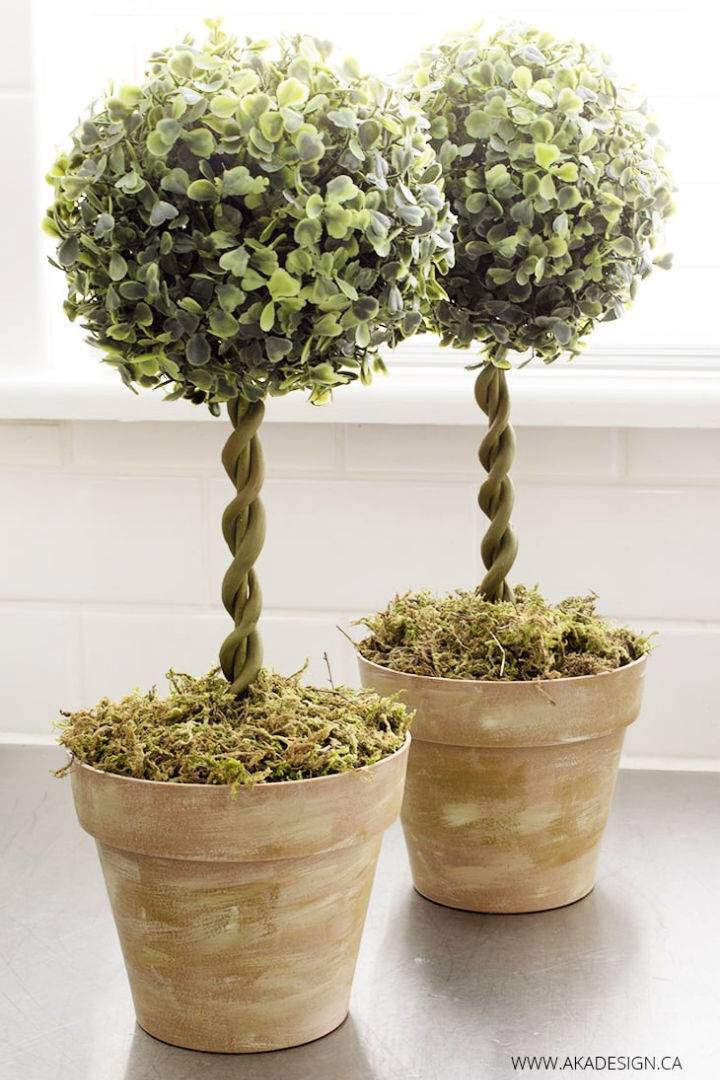 Cool Dollar Store Topiary Trees Craft