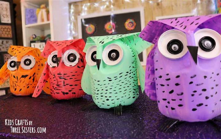 Cool Milk Jug Owl Craft for Earth Day