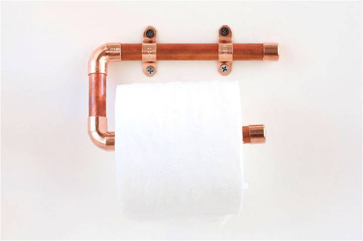 Copper Pipe Toilet Paper Holder