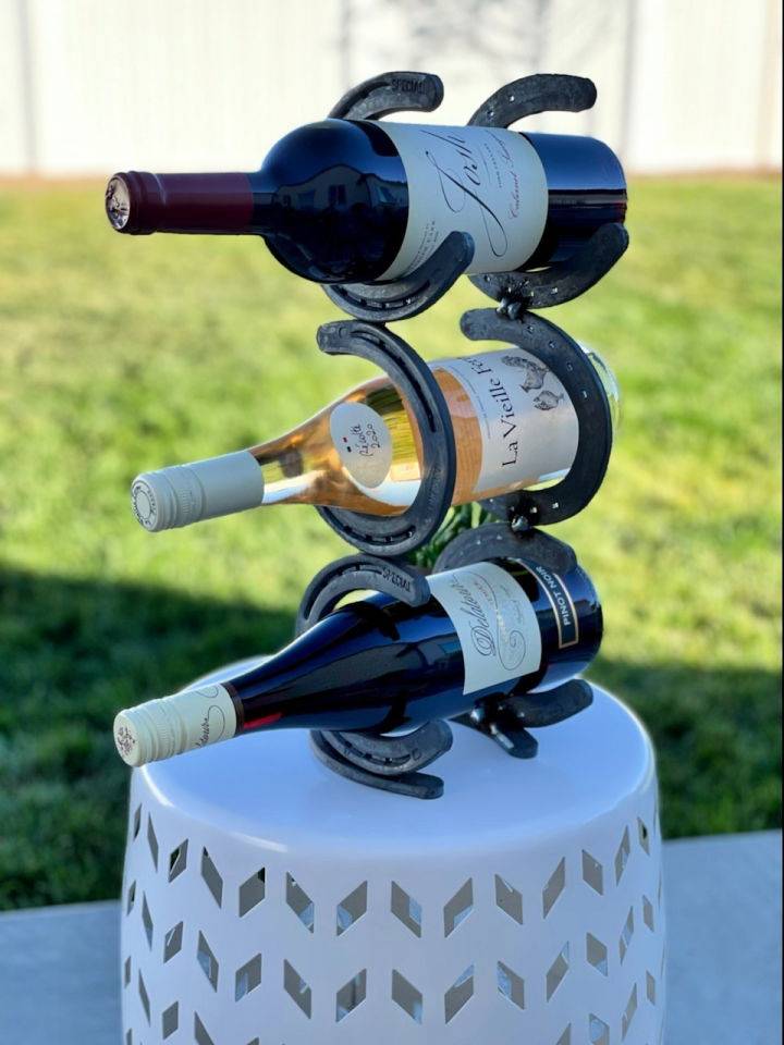 Creative a Horseshoe Wine Rack