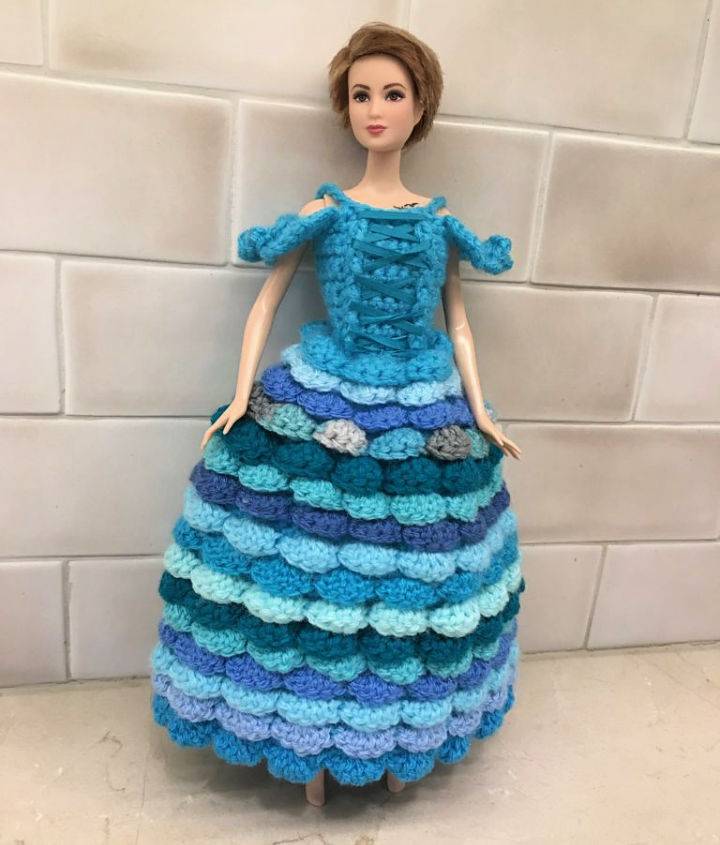 Crochet Barbie Ocean Waves Ball Gown Pattern