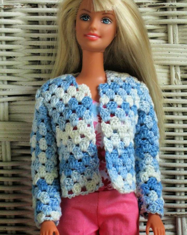 Cute Crochet Barbie V Stitch Cardigan Pattern