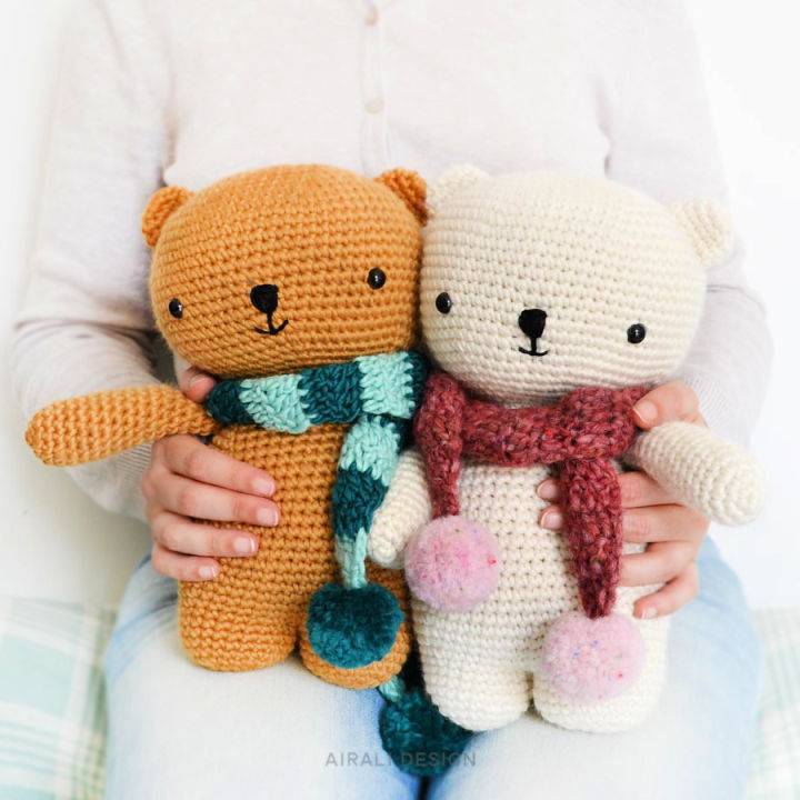 Crochet Bear Amigurumi With Scarf Free Pattern