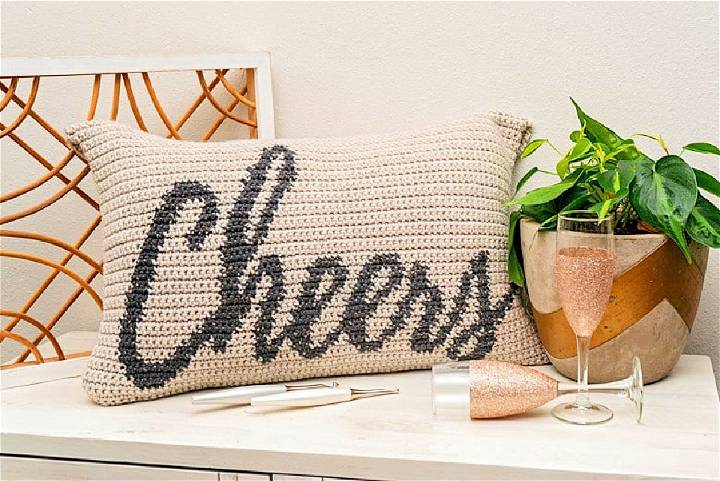 Crochet Cheers Pillow Pattern