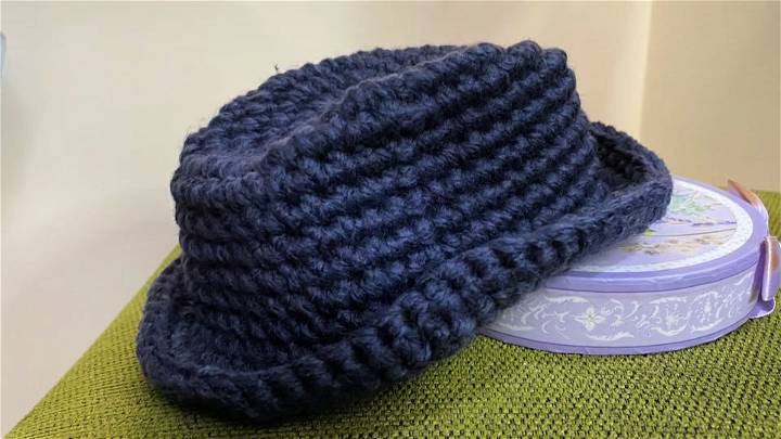 Crochet Cowboy Hat for Newborn Baby