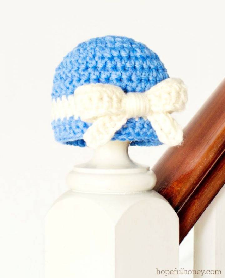 Crochet Darling Newborn Hat and Bow Pattern