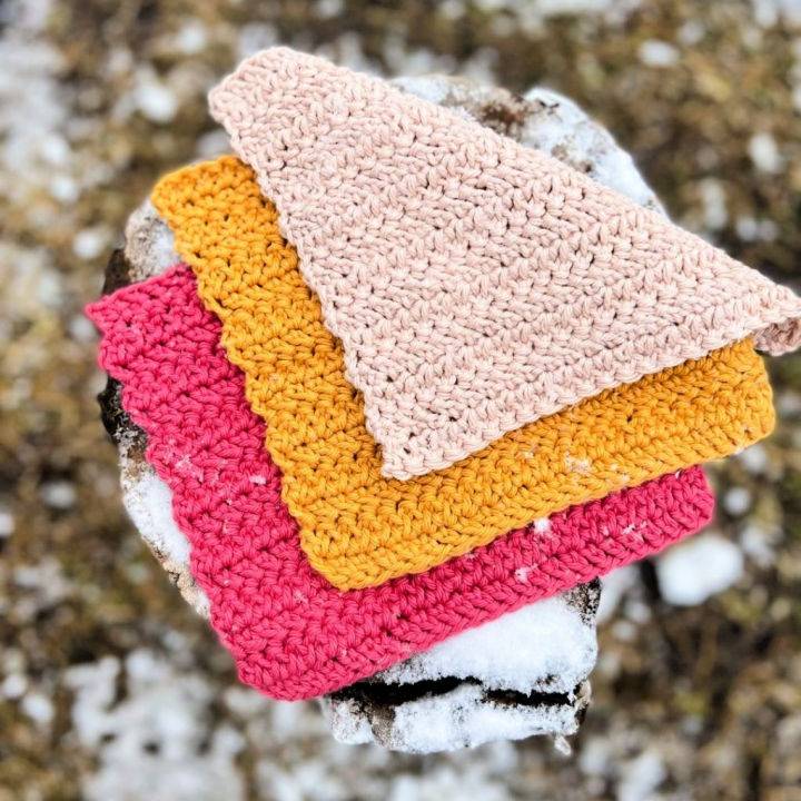 Crochet Dishcloth With Step by Step Instructions