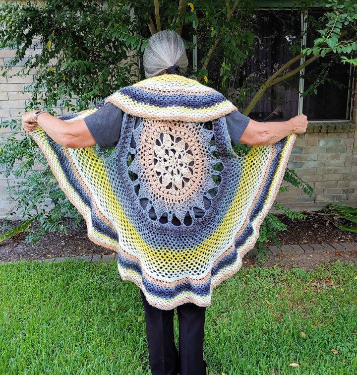 Crochet Dreamcatcher Mandala Circular Vest Pattern
