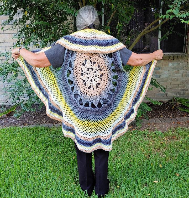 Crochet Dreamcatcher Mandala Circular Vest Pattern