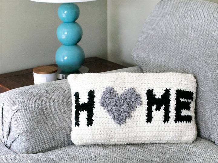 Crochet Home Heart Pillow Pattern