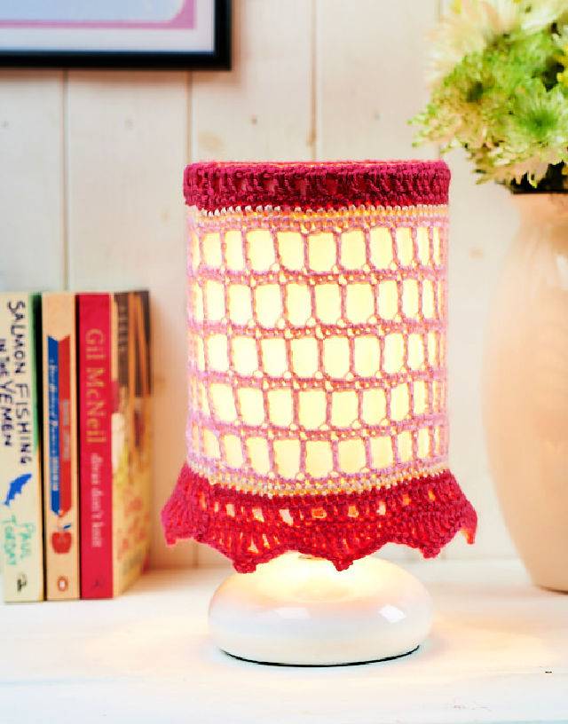 Crochet Lampshade Cover - Free PDF Pattern