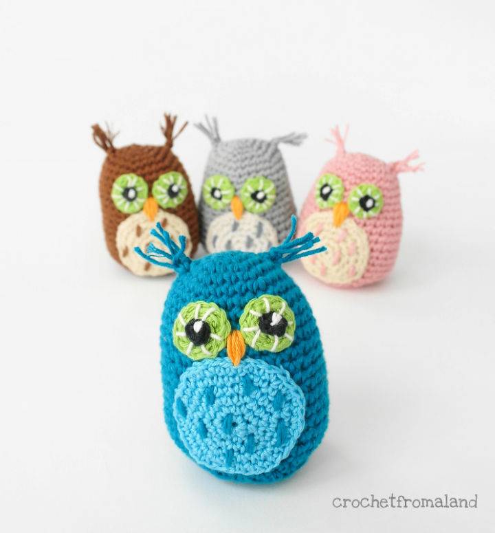 Crochet Little Cute Owls Step by Step Instructions