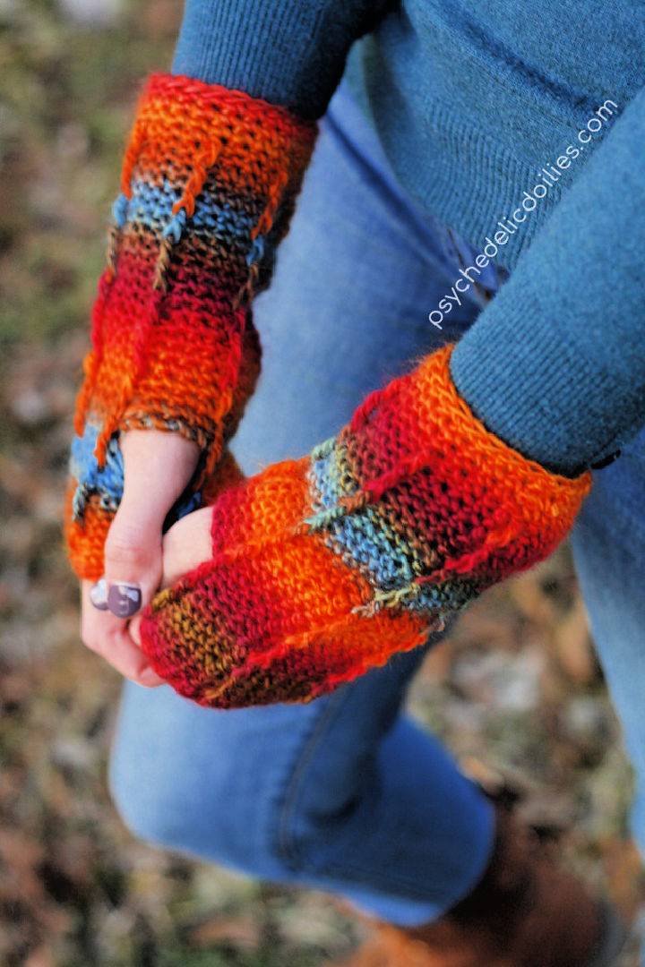 Crochet Perpetual Posts Fingerless Gloves Pattern