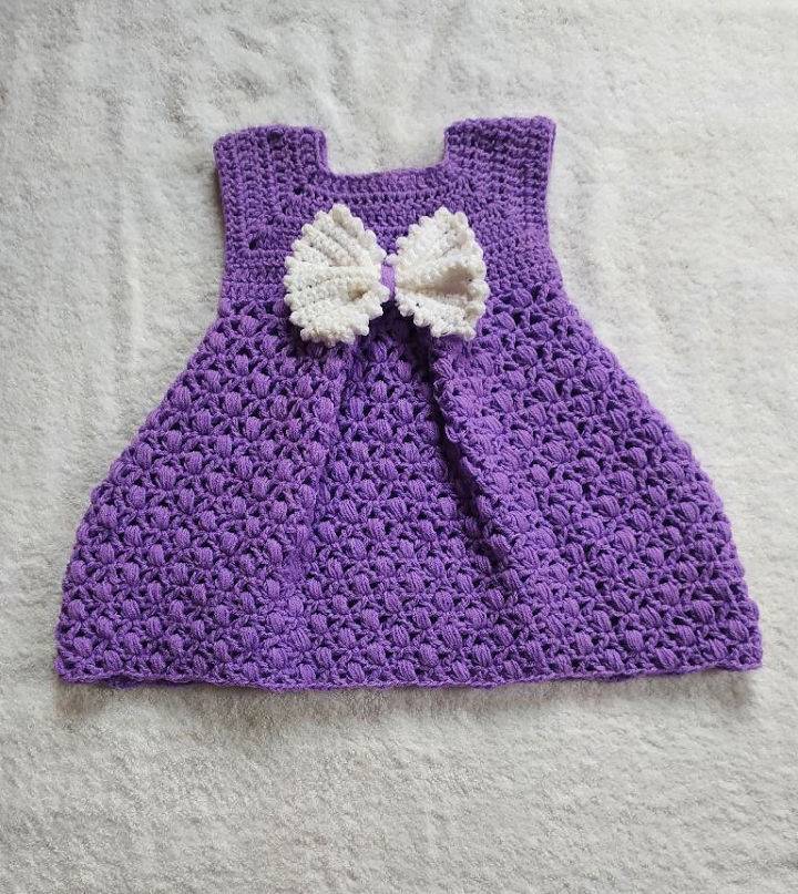 Crochet Pleated Baby Dress Pattern