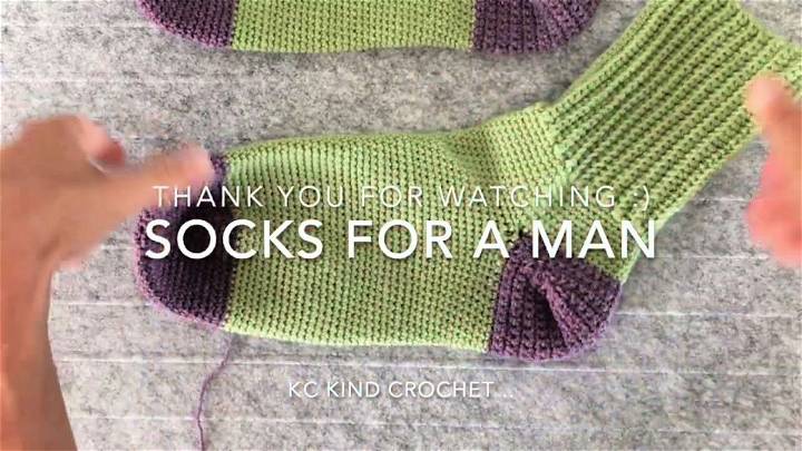 Crochet Socks for a Man Pattern
