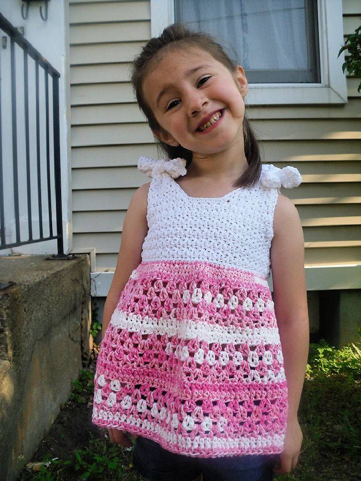 Crochet Summer Tie Top Baby Dress Pattern