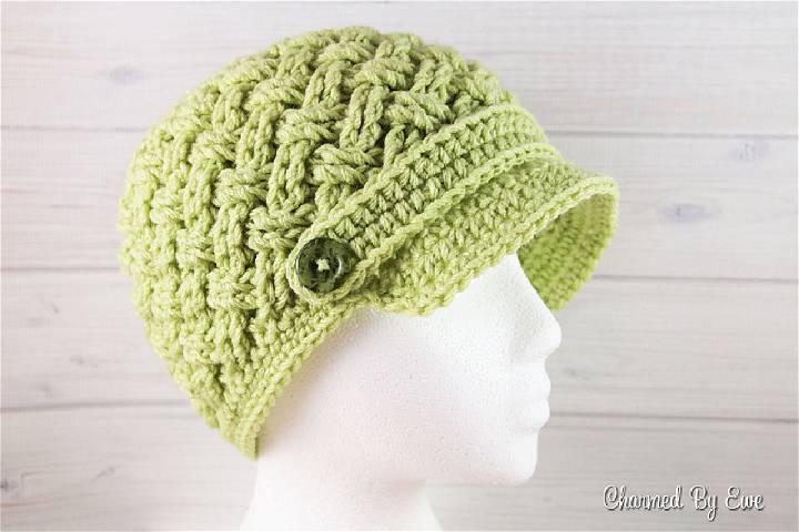 Crochet Textured Brimmed Hat Design - Free Pattern