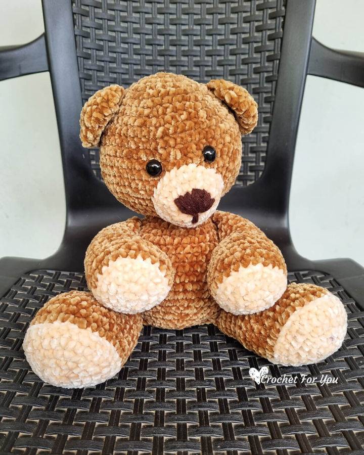 Crochet Velvet Teddy Bear Amigurumi Pattern