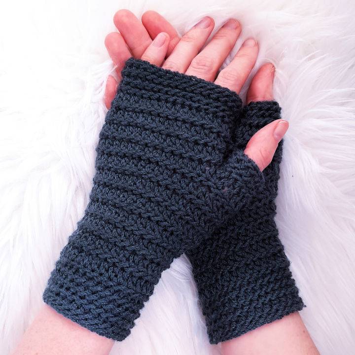 Crochet in the Groove Fingerless Gloves Pattern