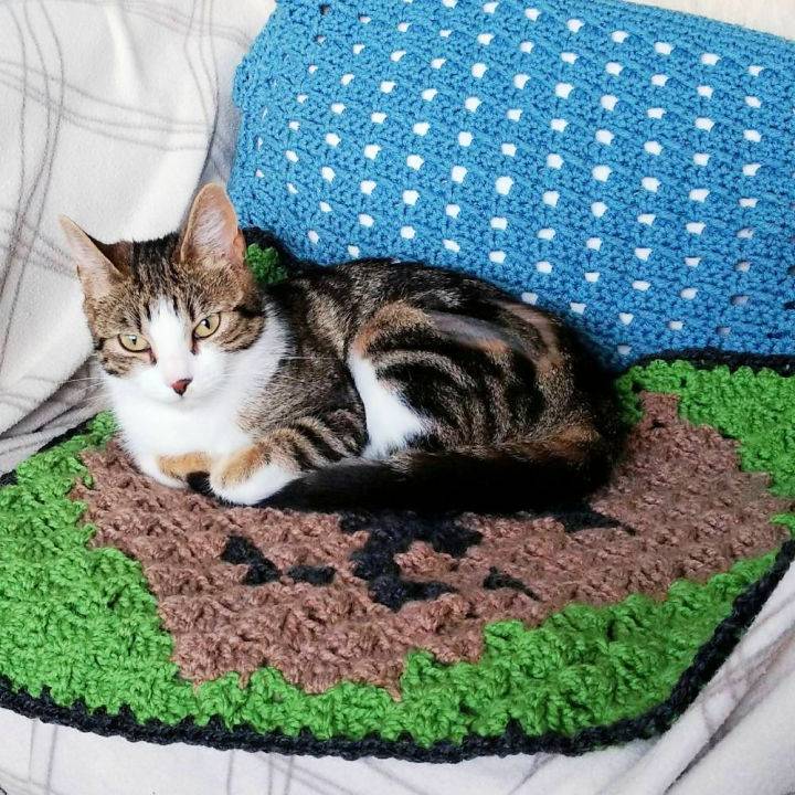 Corner to Corner Crochet Cat Blanket Pattern