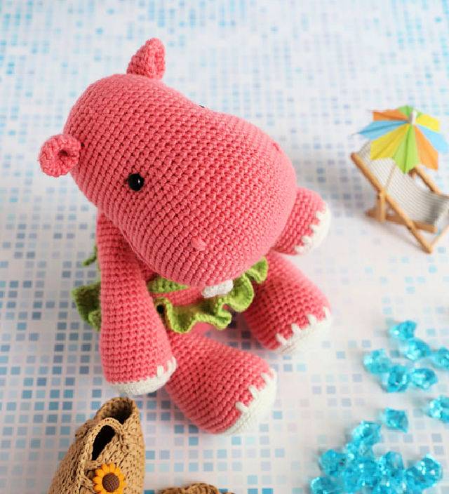 Crocheted Hippo Amigurumi Free Pattern