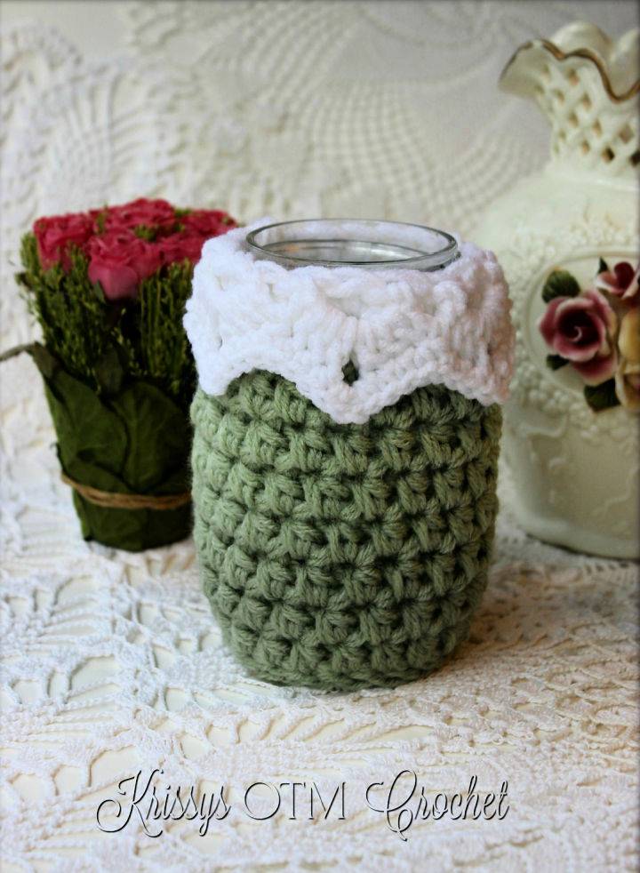 Crocheted Victorian Heirloom Pint Jar Cover Pattern