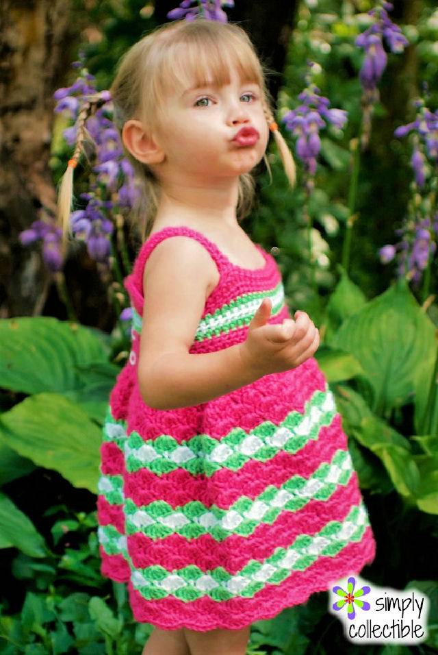 Crocheting a Garden Party Baby Dress Free Pattern