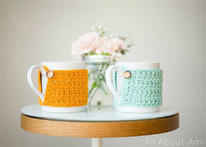 Cute Crochet Star Stitch Cup Cozy Pattern