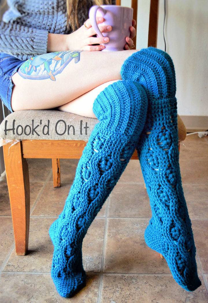 Cute Crochet Woolie Knee Socks Pattern