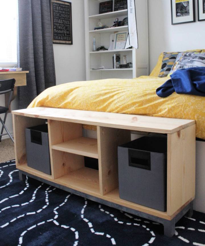 DIY Bench With Storage Compartments