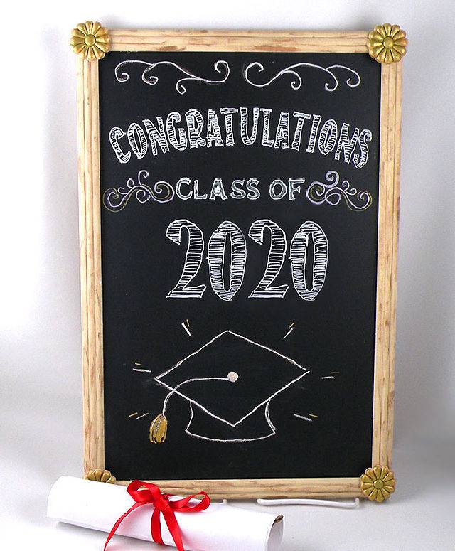 DIY Bistro Style Graduation Chalkboard