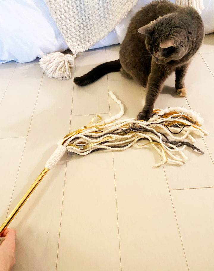 Making a Cat Toy Ribbon Wand