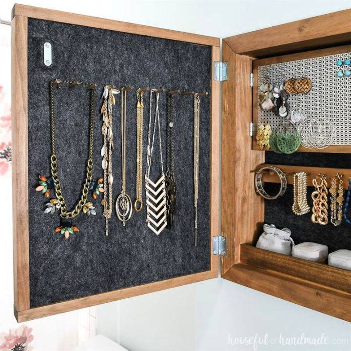 DIY Hidden Jewelry Cabinet