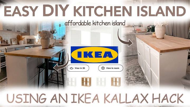 DIY Kallax Kitchen Island on a Budget