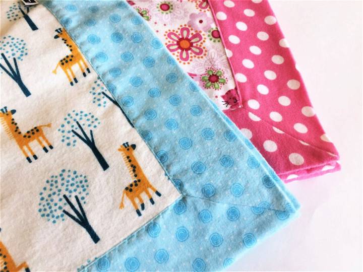 DIY Mitered Corners Baby Blanket