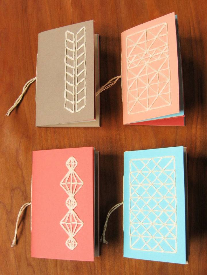 DIY Notebooks With Stitched Covers