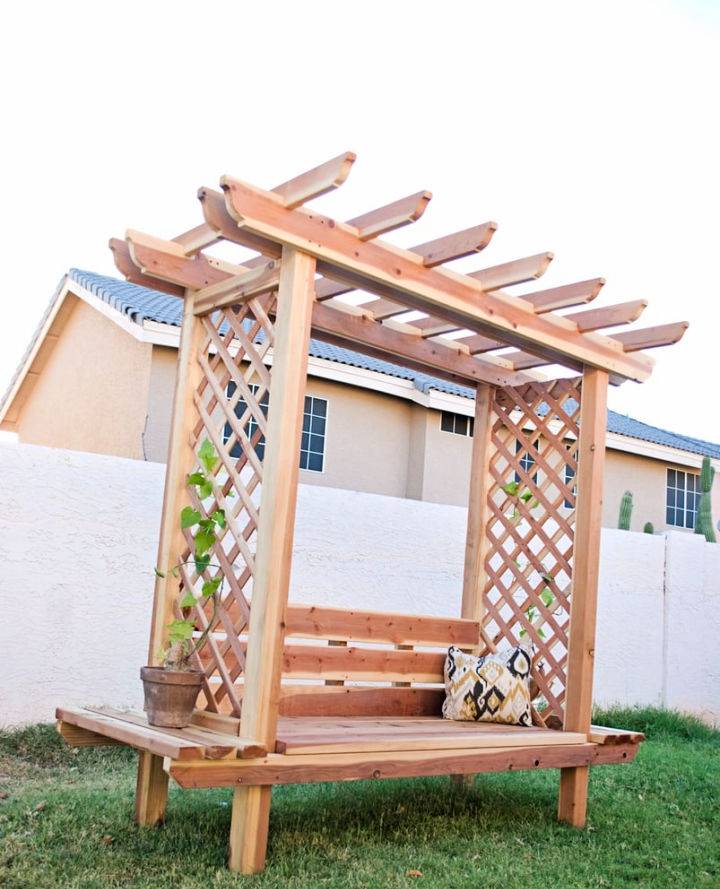 DIY Outdoor Bench With Arbor